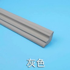 PVC 陰角裝飾條 天花板吊頂收邊條 墻角自粘裝飾線, 1個, 灰色2米 一捲,65毫米