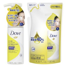 도브 오일 펌프형 세안제 135ml + 리필용 130ml, 1세트