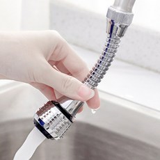 싱크대수전연장호스 물튀김방지 자바라식각도조절 확장탭