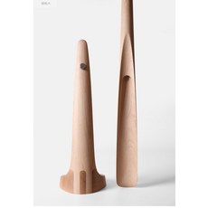 럭셔리 검은 호두 나무 원목 롱 핸들 구두주걱