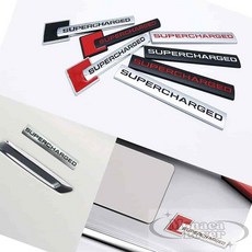모나카러버 엠블럼 슈퍼차져 엠블렘 스티커 자동차스티커, SUPER CHARGED 스타일B/실버블랙