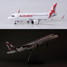 에어아라비아 A320neo 비행기 항공기 모형 다이캐스트 1:80, 고급형 (소리인식 LED불)