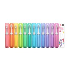 月份牙刷 兒童牙刷 韓國磨菇兒童牙刷 韓國12月份蘑菇牙刷 寶寶牙刷 幼兒牙刷 小朋友牙刷 幼稚園牙刷 牙刷, 1個, 翅膀7-12歲-單支隨機出/下12整組出, 隨機, 1個裝