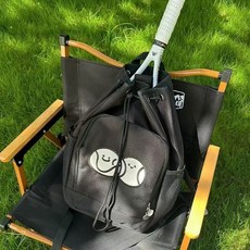 高颜值网球包双肩背包 尼龙新款便携大容量 网球拍包袋运动羽毛球包 多功能隔层 防水材质 轻便耐用 室内外适用, 黑色, 1個