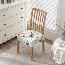 호환 꽃 프린트 의자 시트 커버 탈착식 세탁 가능 방진 신축성 스판덱스 다이닝 룸 덮개를 씌운 의자 쿠션, 01 Seat Cover, 19 09
