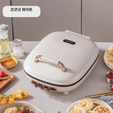 초대형 통구이 양면팬 가정용그릴 삼겹살 전기그릴 캠핑전기그릴 양면후라이팬 누룽지 조리 직화팬 생선구이팬, 코코넛밀크화이트, 기본 색상