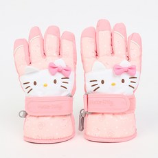 HELLO KITTY 女童角色圖案滑雪手套