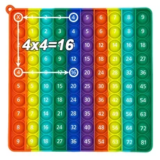 9x9 곱셈 게임 보드 수학 연습 활동 Fidget 장난감 시간 테이블 숫자 교육 문구 어린이, 01 S 9x9 Multiplicaiton