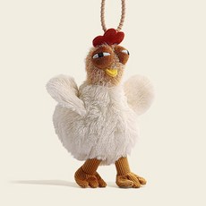 허니잼 누르면 알나오는 닭 키링 인형 쓸데없는 웃긴 선물 가방고리 백팩 열쇠고리 키홀더 백참, 1개