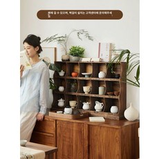 컵보드 원목찬장 다기장 인테리어 찻장 우드 보드 컵 15칸 99cm, 9칸 60cm