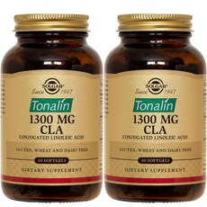 SOLGAR Tonalin CLA紅花籽油軟膠囊 1300mg, 60顆, 2罐