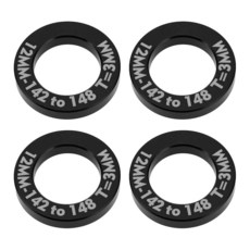OTOTEC 3mm 자전거 허브 변환 스페이서 개스킷 4개 142mm 휠 변환용 148mm 블랙 149847