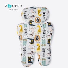 【Zooper】POP 純棉冰絲涼感墊 SS23限定款－沉睡王國（推車 汽座 座墊 涼墊 透氣墊 涼感墊 四季用）, 1個, 沉睡王國