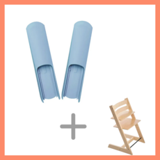 유아 트립트랩 하이체어 의자 베이비 체어 아기 원목 체어, 쓰러짐방지  : 아쿠아 블루