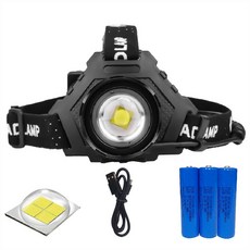 빅세일 xhp70 헤드랜턴 해루질 등산 낚시 랜턴 led 후레쉬 충전식 캡라이트, xhp70헤드랜턴+3000mah배터리3개, 1개