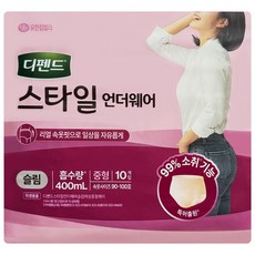 디펜드 여성용 스타일 언더웨어 슬림 성인기저귀, 중형, 10개입, 4개