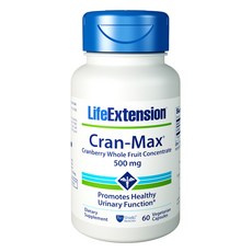 LIFE EXTENSION Cran-Max蔓越莓素食膠囊 500mg, 60顆, 1罐