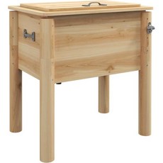 나무 파티오 쿨러 54쿼트. 병따개와 3개의 손잡이가 있는 야외 음료 뒷마당 데크 풀사이드 파티용 천연, 나무 파티오 쿨러, 54쿼트. 병따개와 3개의 손잡이가