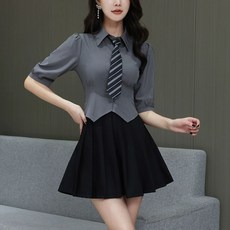 발 마사지 상점 발 목욕 감소 스커트 새로운 발 데스크 프론트 작업복 세트 기술자 셔츠 작, D. 밝은 회색 미드팔 탑, D. 밝은 회색 미드팔 탑, C. 화이트 미드슬리브 탑