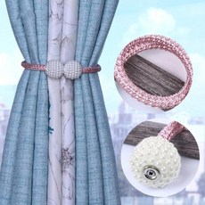 타이백 후사고리 커튼 자석 집게 고정 홀더 마그네틱 커튼끈, 카멜, 1개