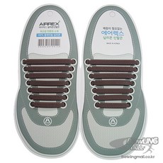 에어플렉스 플래티늄 실리콘 슈즈끈 볼링화 볼링신발 볼링슈즈 볼링용품 묶지않는 신발끈, 브라운, 1개