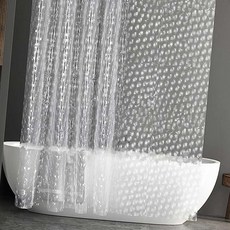 욕실 샤워 커튼 인테리어 칸막이 곰팡이 화장실 샤워 커튼 방지 방수 설치 습기 간편, 180x180