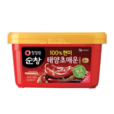 청정원 순창100% 현미 태양초 매운 고추장 골드, 2개, 2kg