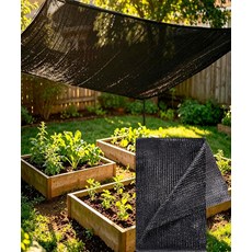 E.share 햇빛 가리개 천 40%-50% 햇빛 차단 메시 네트 1.8m x 3.7m(6피트 x 12피트) 통기성 블랙 스크린 정원 온실 파티오 식물 채소 꽃용, 70% 쉐이드, 10ft X 10ft