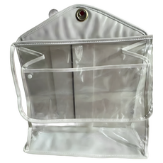 【小米粉】大號防水收納袋 浴室防水袋 透明置物袋 包包收納袋 洗衣籃 收納掛袋 浴室放衣, 升級款 白色