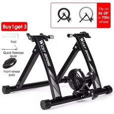 자전거운동 WEST BIKING 실내 사이클링 트레이너 6 단 자기 저항 자전거 롤러 가정 운동 MTB 도로 훈련 플랫폼, 2) Classic Style, 1) Basic Black