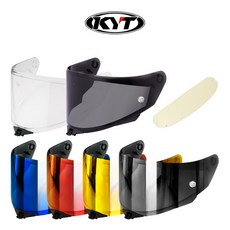 KYT TT-REVO 풀페이스 헬멧 전용 쉴드면, 이리듐 골드