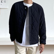 素色菱格衍縫輕量夾克 SBTJP12006