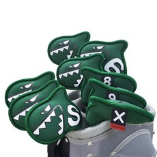 Go!FFiT 에임샤크 상어 팔레트 아이언커버 골프채커버 9개입 세트 AIMSHARK, 팔레트 아이언커버 그린, 1개