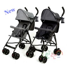 뉴로브스또 라이트 1단유모차 6개월~ 초경량유모차 휴대용유모차 기내유모차 ㄴ로브스또유모차 유모차 그린랜드79, 뉴로브스또1단유모차(차콜블랙)