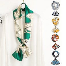 1+1 여성 쁘띠 실크 직사각 스카프 22종