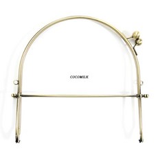 마미쏘잉/ 라운드 똑딱이 프레임/ 프랑스자수 퀼트 핸드백 가방재료, 흑니켈, 1개