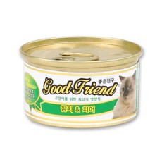 굿프렌드 고양이캔 생선, 참치 & 치어, 85g, 6개
