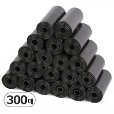 도그톡 반려동물 강아지 배변봉투 리필형, 20개, 15개입, 블랙