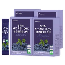 빌트루 유기농 NFC 착즙 100% 블루베리즙 스틱, 4개, 280g
