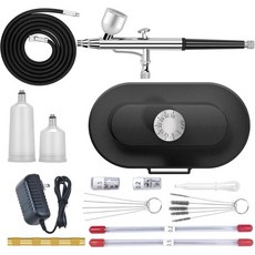 에어브러시 키트 0.2/0.3/0.5mm 노즐/세트 에어 가 장착된 고압 에어브러시 네일 아트에 이상적임 메이크업 티셔츠 페인팅 케이크 장식 DIY 모델 제작 (업그레이드, Upgraded version