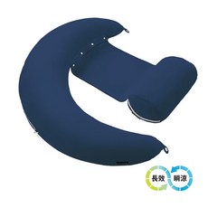 六甲村 Mammy Village 全方位孕婦哺乳枕 瞬涼柔膚 金寶貝 月亮枕 孕婦枕 哺乳枕, 深海藍