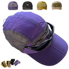 메셀 러닝 모자 메쉬 런닝 캡 접이식 스포츠, 퍼플, 1개