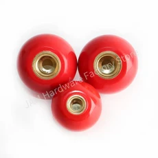 M4/M5/M6/M8/M10/M12/M16 핸들 볼 손잡이 공작 기계 교체 원형 빨간색 검정색 구리 페놀 수지 공