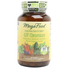 MegaFood GTF 鉻礦物無麩質素食片, 1個, 60 件