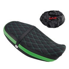 Kawasaki Ninja Z900Rs 18-24專用改裝造型坐墊，極限超快感，提升騎乘舒適度與操控性, 黑綠林格紋, 1個, 黑綠林格紋