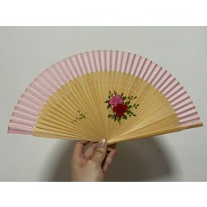 杭州王星記 絹扇子 花卉扇面摺扇, 如圖所示, 1個