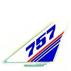 RBF 絕版757塑膠飛機尾翼 12x16cm 模型配件 A1216-T-757, 1個