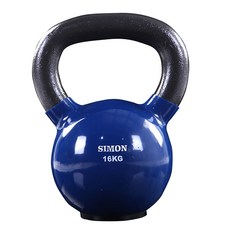 사이먼스포츠 칼라 PVC코팅 케틀벨, 16kg, 1개