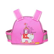 JoyBaby兒童機車安全帶 機車背帶 機車兒童安全帶, 粉大象-包覆款-前後兩用, 1個