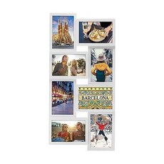 MELANNCO 벽용 콜라주 그림 프레임 9장의 사진 보관 - 15.2 x 10.2cm(6 x 4인치) 및 10.2 x 15.2cm(4 x 6인치) 5개 - 블랙 플라스틱, 화이트